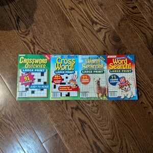 Set of Four Large Print Puzzle Books